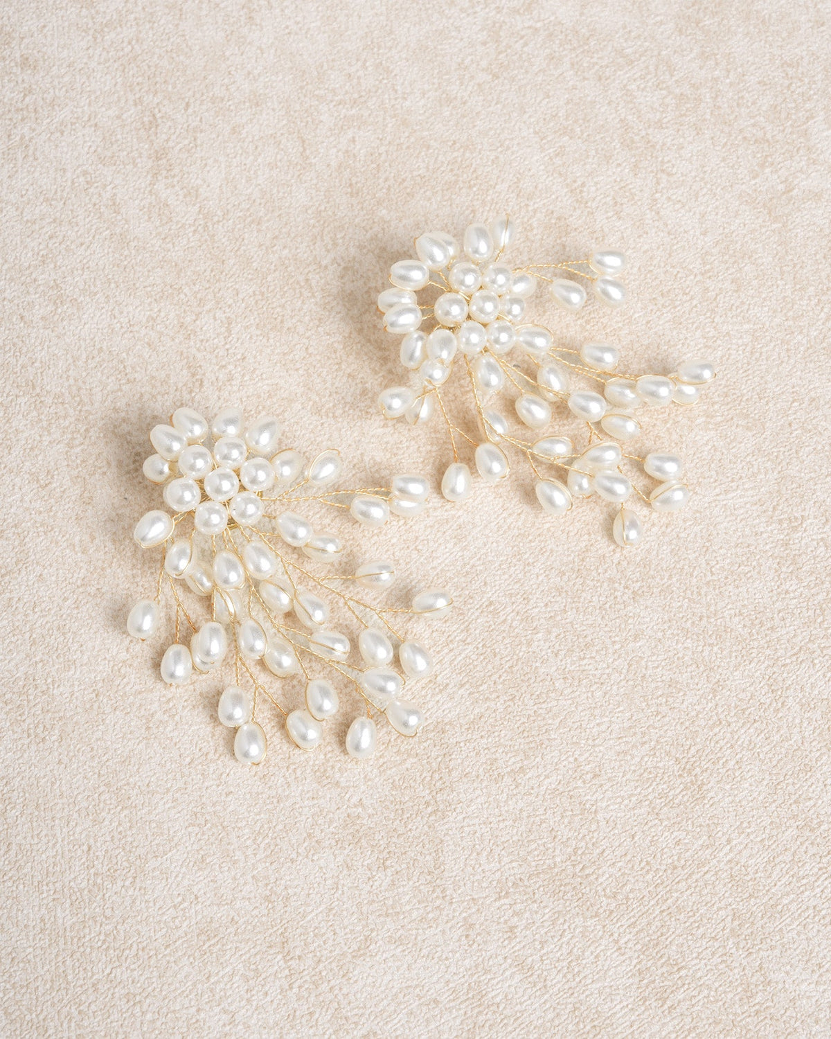 Off White Metal Earrings